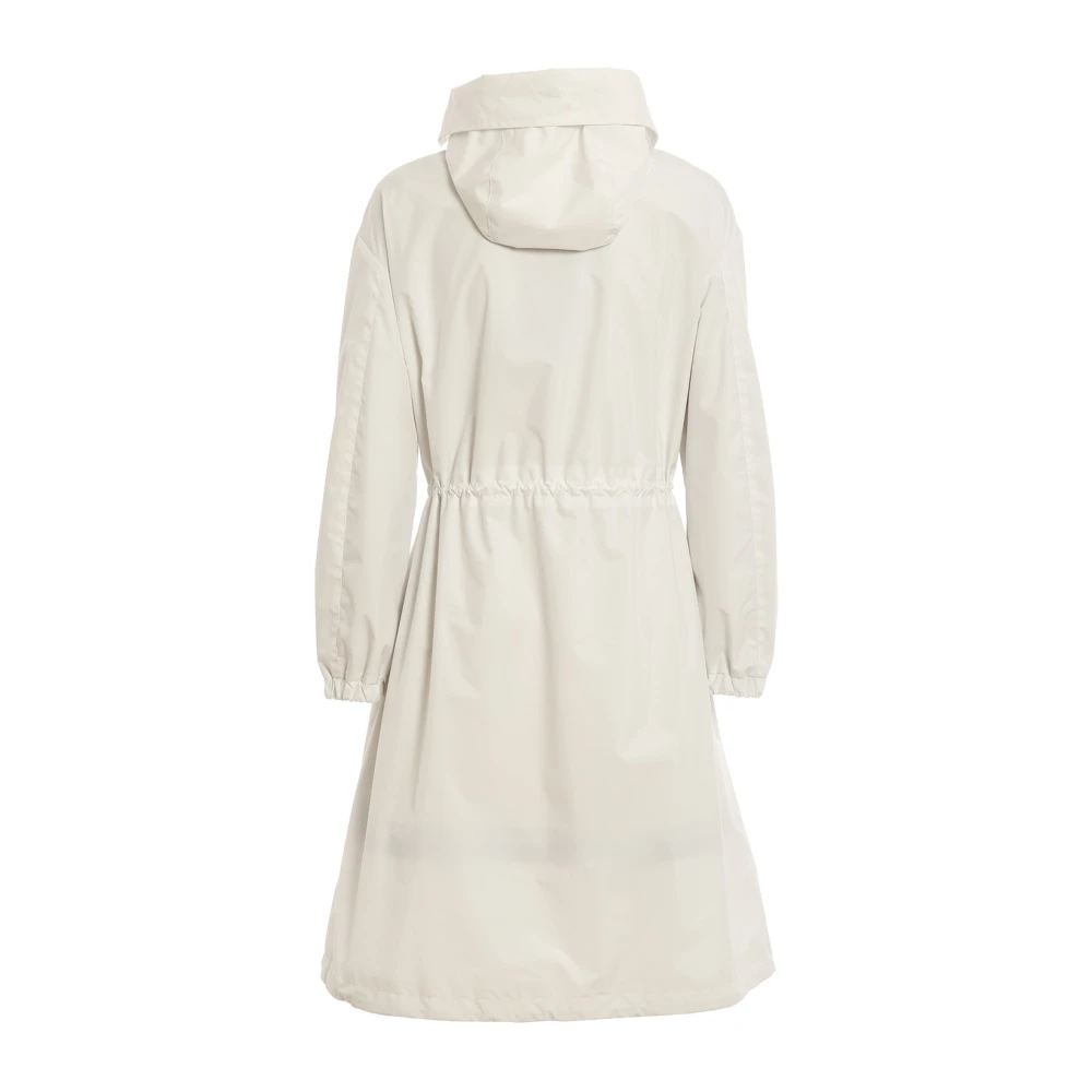 Moorer Witte Polyester Jas Gemaakt in Italië White Dames