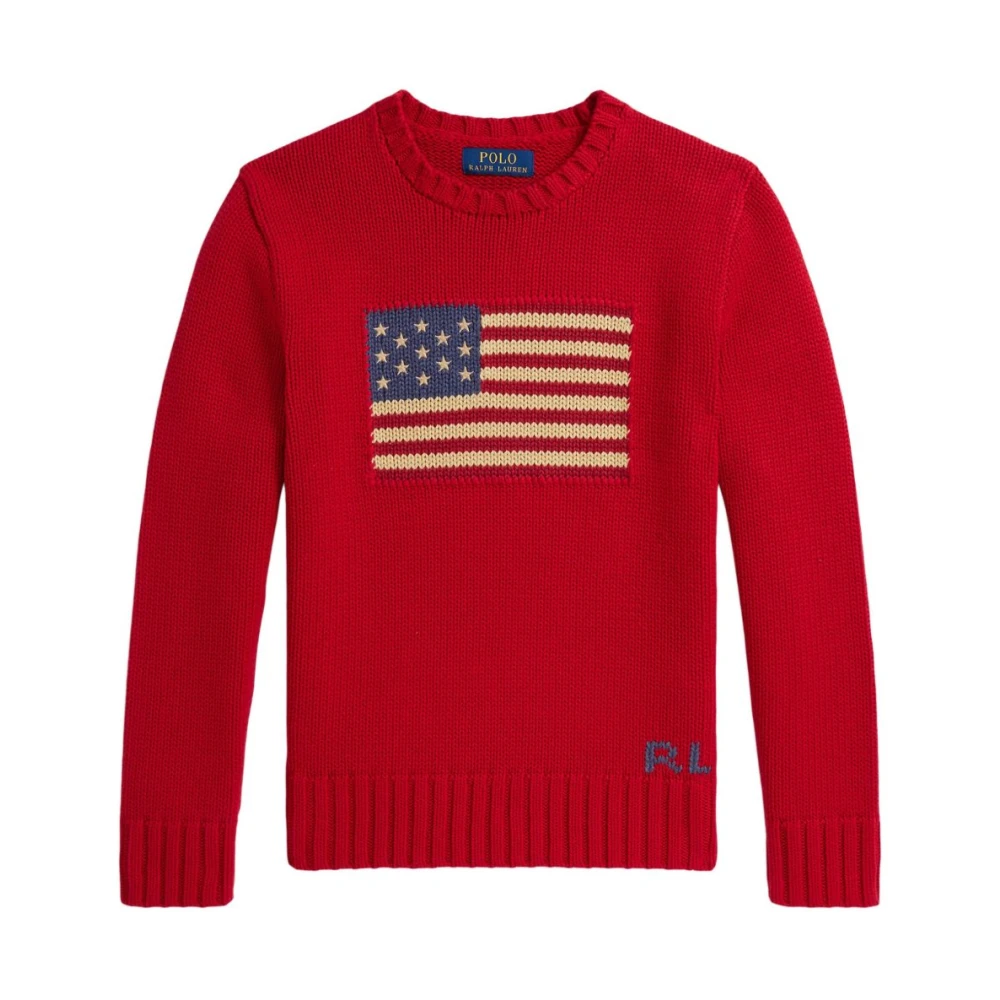 Polo Ralph Lauren Boys Red Crew Neck Jumper