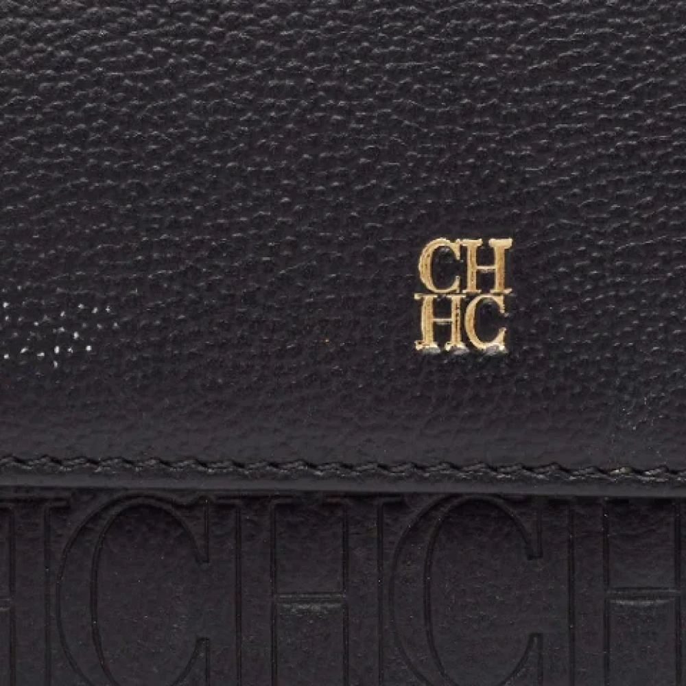 Carolina Herrera Pre-owned Leather wallets Black Dames