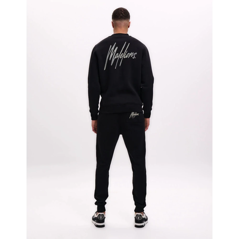 Malelions Gestreepte signature trui Herenlions Black Heren