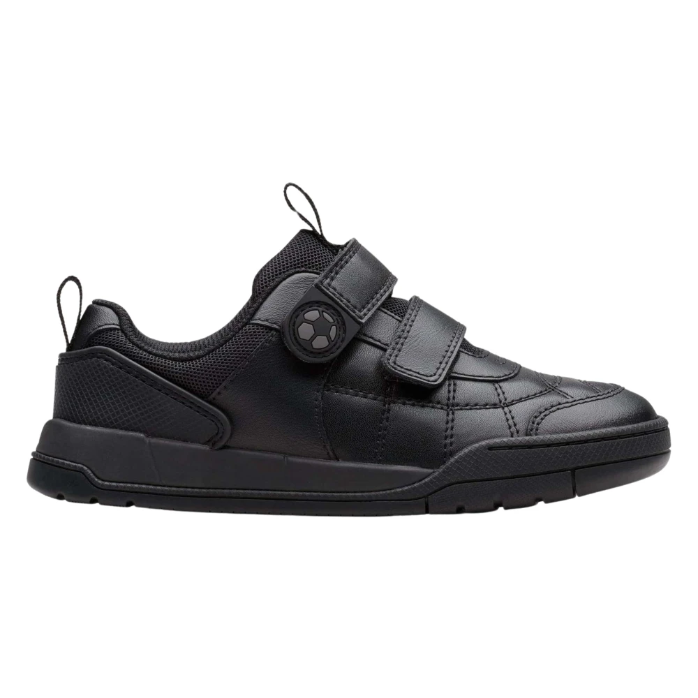 Clarks Boys Black Kids Sneakers, 28 1/2 Eu, Laser Cross K