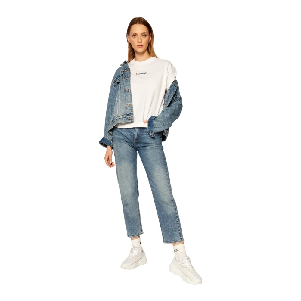 Champion Korte Mouw T-shirt White Dames