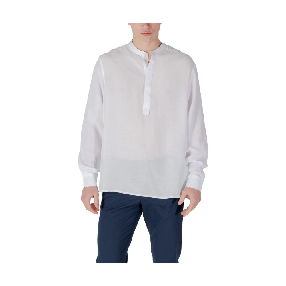 Antony Morato , Casual Shirts, Male, White, 2XL, Kilis Relaxed Fit Long-Sleeve Shirt