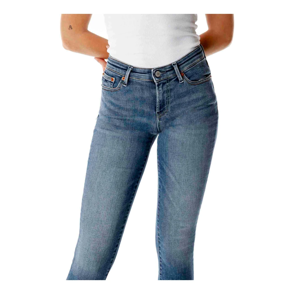 Denham Midwaist Skinny Fit Jeans Blue Dames