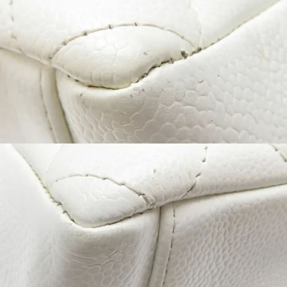 Chanel Vintage Pre-owned Leather chanel-bags White Dames