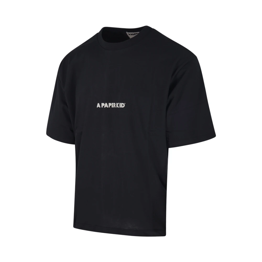 A Paper Kid Zwarte T-shirt voor mannen Black Heren