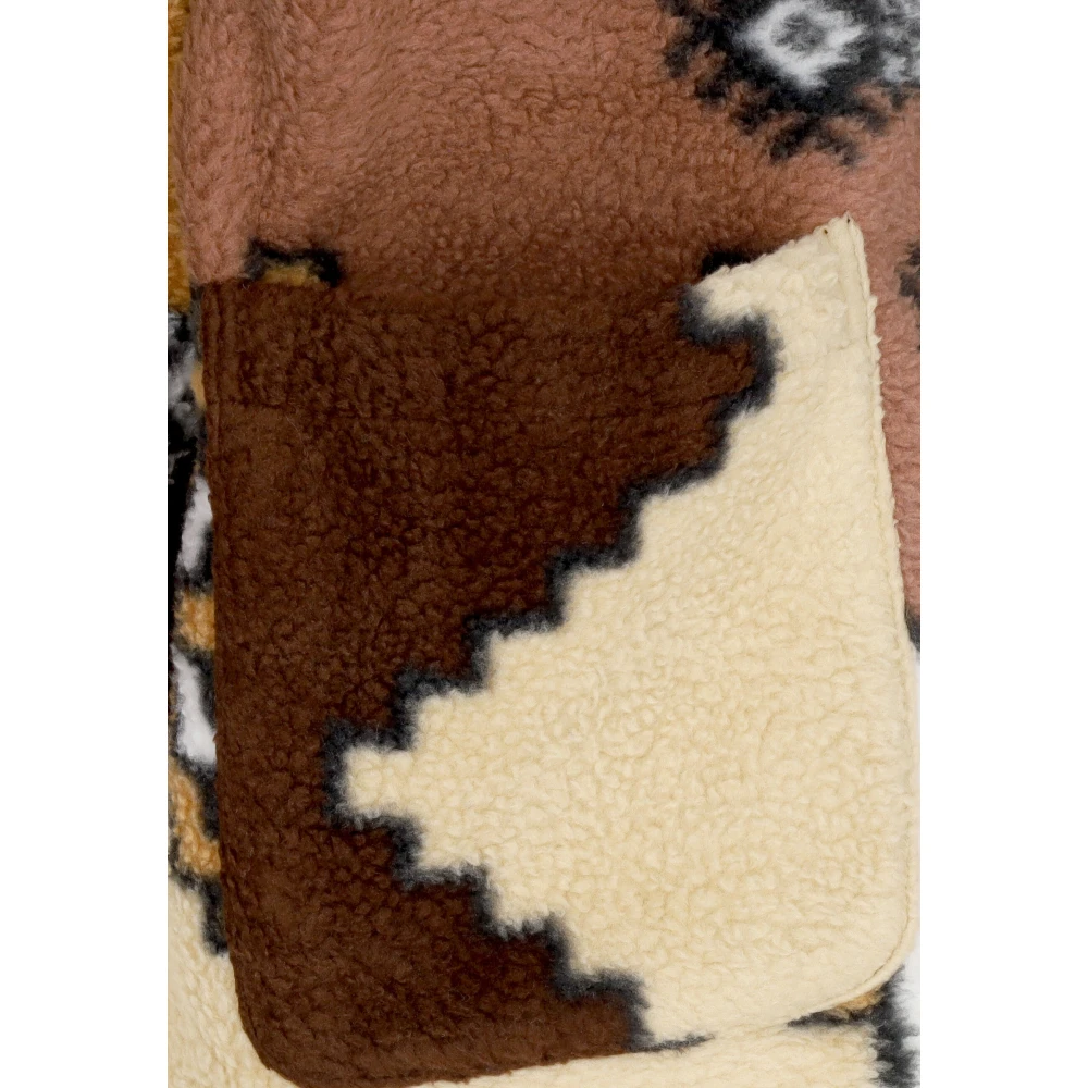 Obey Ornate Liner Sherpa Jas Bruin Multi Multicolor Dames