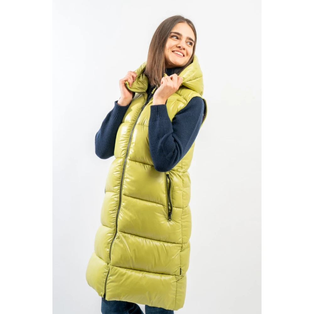 Save The Duck Gilet met capuchon voor dames Iria Yellow Dames