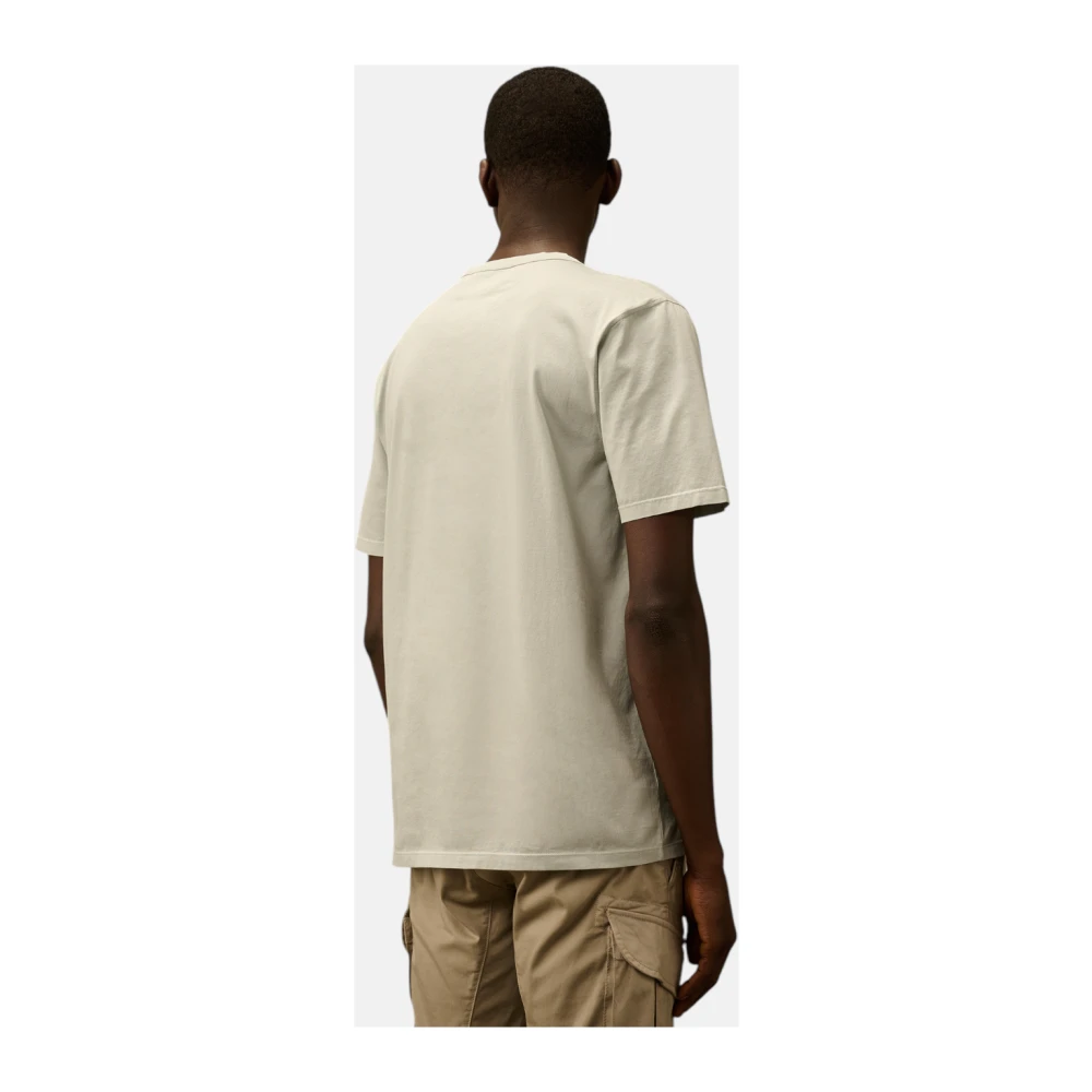 C.P. Company Blauwe Vos Minimalistisch T-shirt Elegantie Comfort Gray Heren