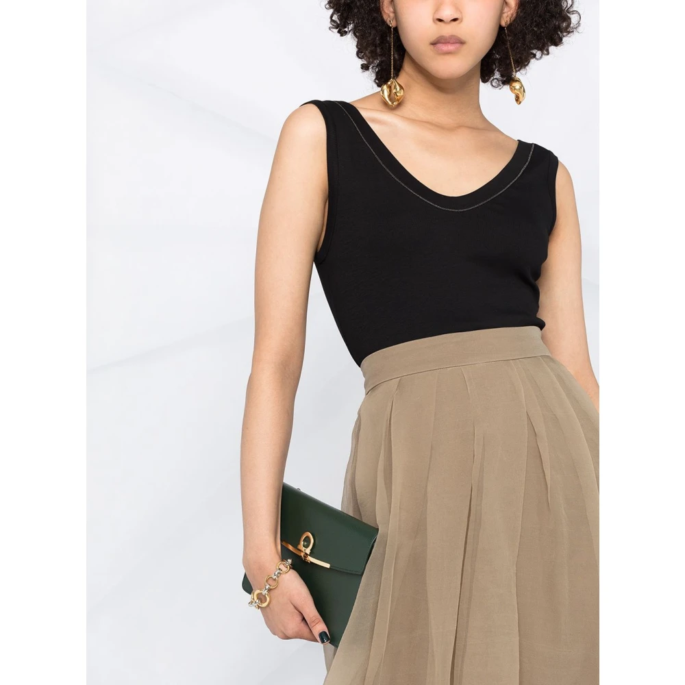 BRUNELLO CUCINELLI Zwarte Top voor Vrouwen Black Dames