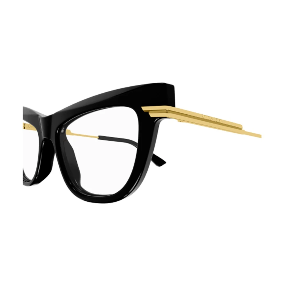 Bottega Veneta Minimalist Cat-Eye Brilmontuur Black Dames