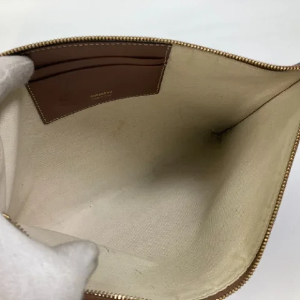 Burberry Vintage Pre-owned Fabric clutches Brown Heren