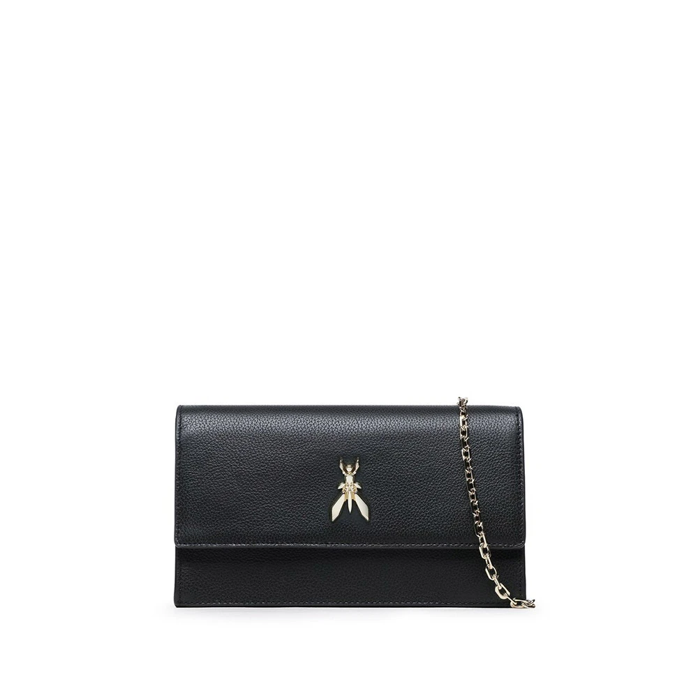 PATRIZIA PEPE Moderne Leren Schoudertas Black Dames