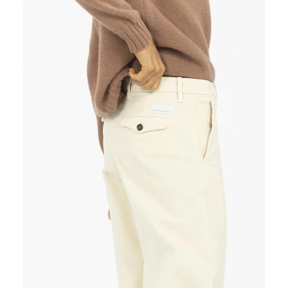 Nine In The Morning Wijde Corduroy Broek White Dames