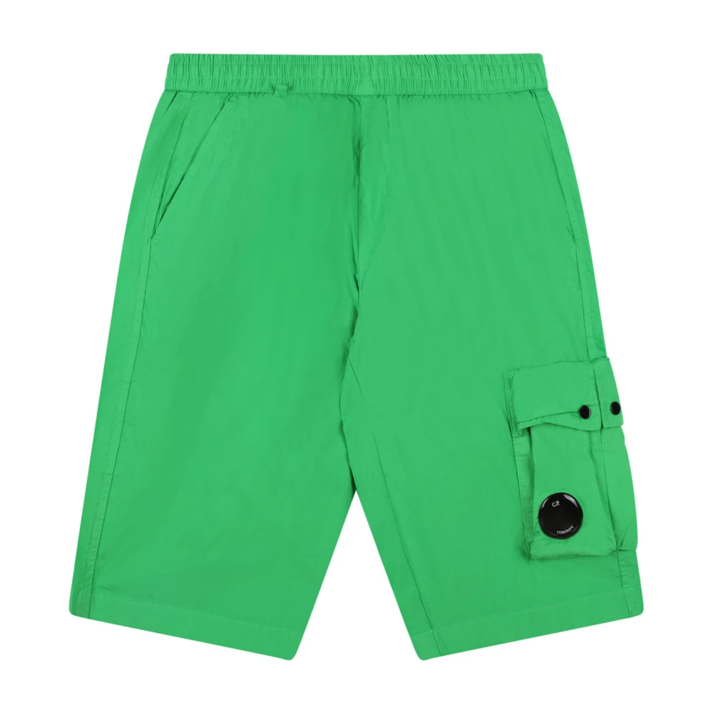 C.p. Company Boys Green Shorts, 8 Y, Kids Shorts With Leg Pocket