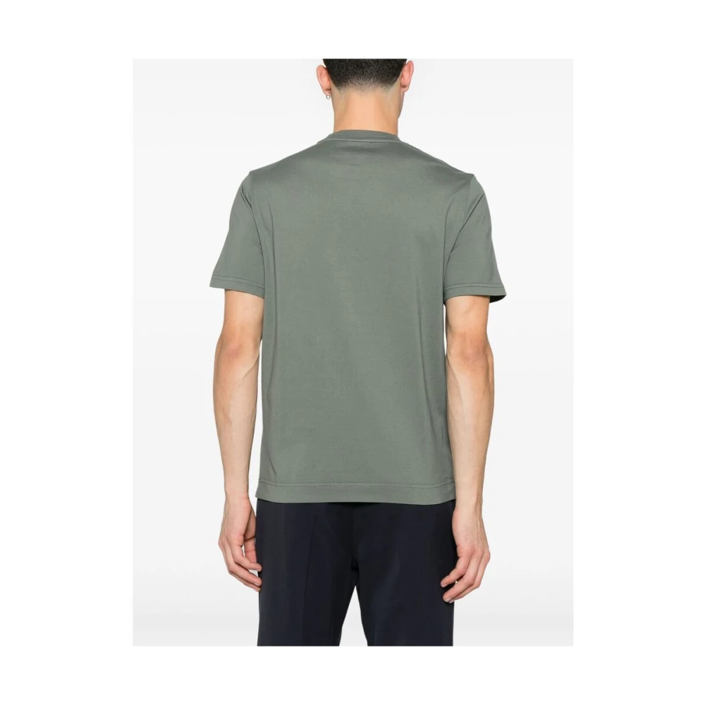 Fedeli Groene Crew Neck T-shirt Green Heren