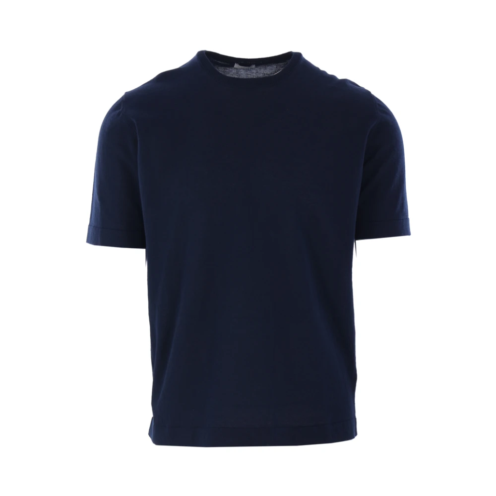 Caruso Blauw Katoenen T-shirt en Polo Blue Heren
