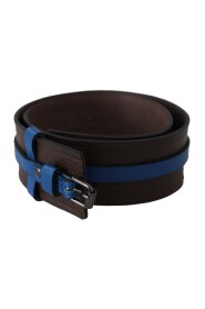 Brown Thin Blue Line Leather Buckle Belt