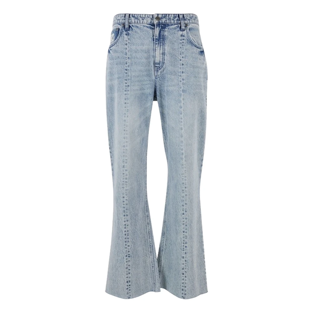 Karl Kani Denim Flared Broek Herfst Winter 2024 Gray Dames