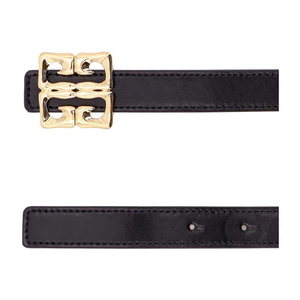 Givenchy Reversibele lederen riem met metalen logo Black Dames