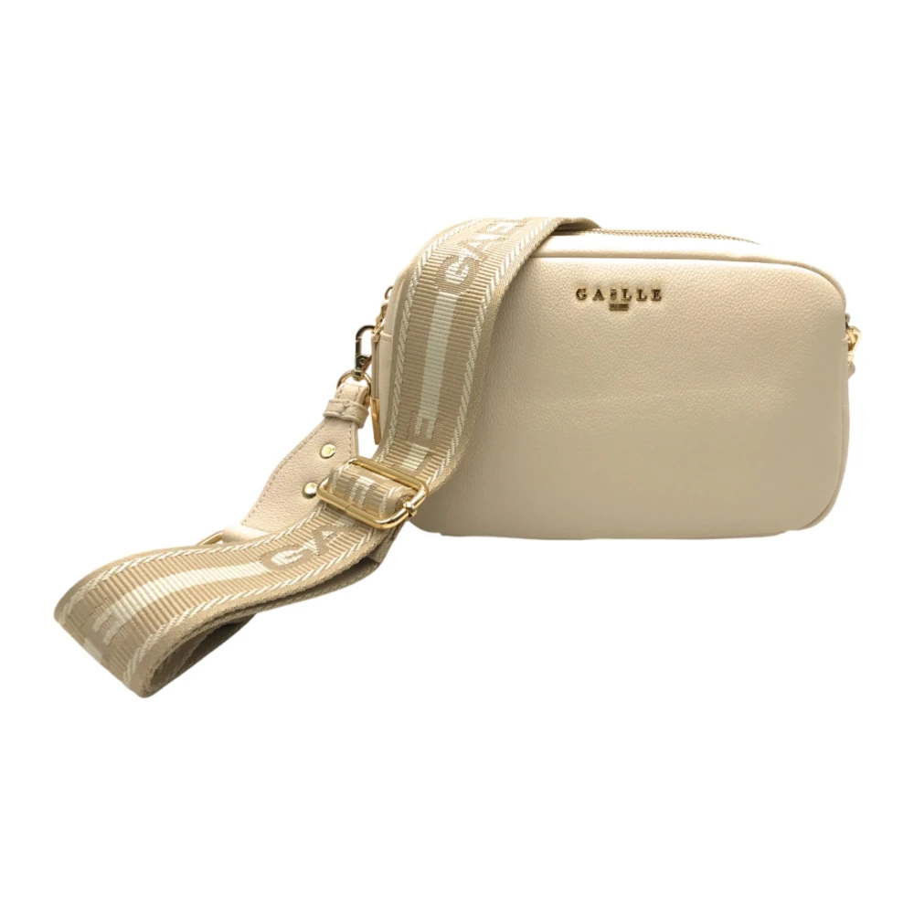 Gaëlle Paris Schoudertas met dubbele band Beige Dames