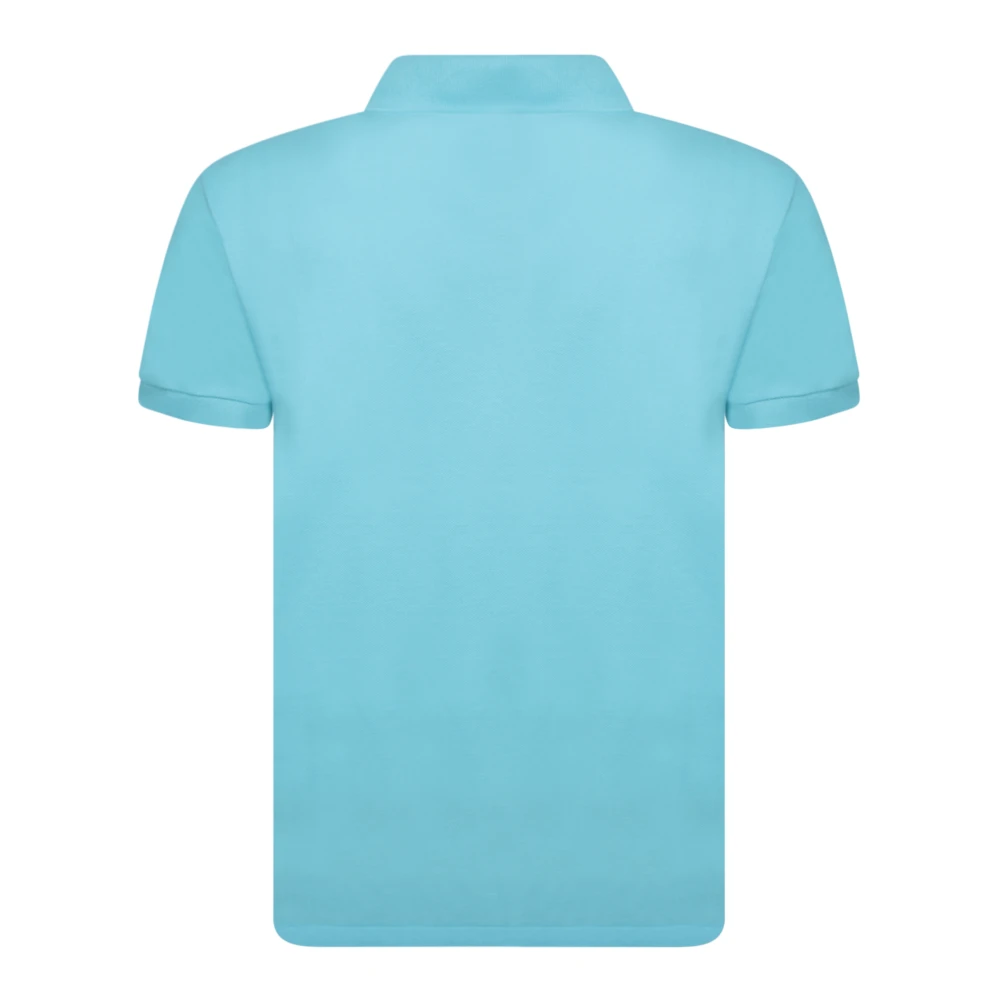 Polo Ralph Lauren Lichtblauw Geribbeld Poloshirt Blue Heren