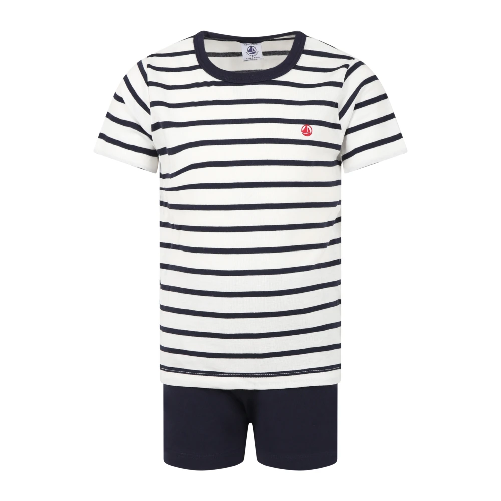 Petit Bateau Multifärgad Bomullspyjamas med Logotryck Multicolor, Unisex