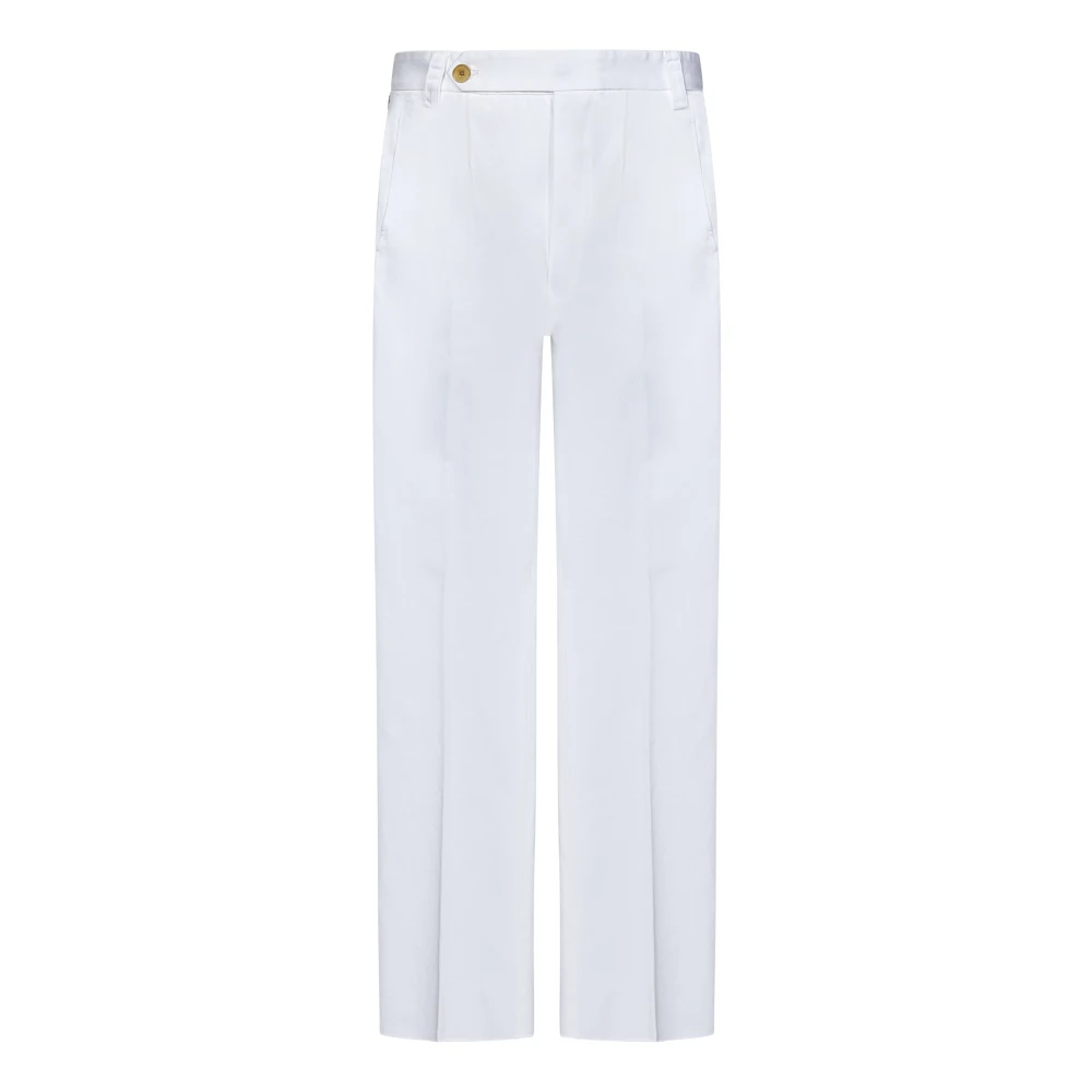 Ralph Lauren Witte Katoenen Twill Broek Straight-Cut White Heren