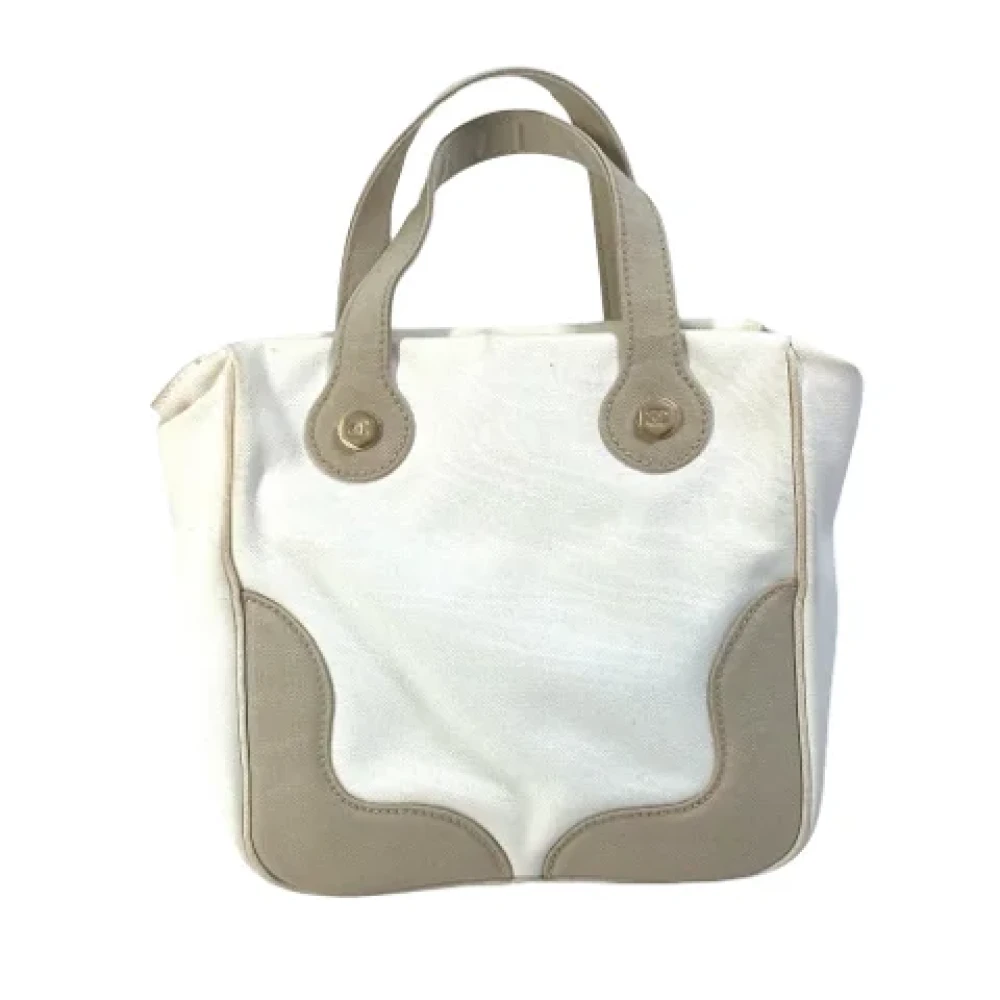 Chanel Vintage Pre-owned Canvas totes Beige Dames