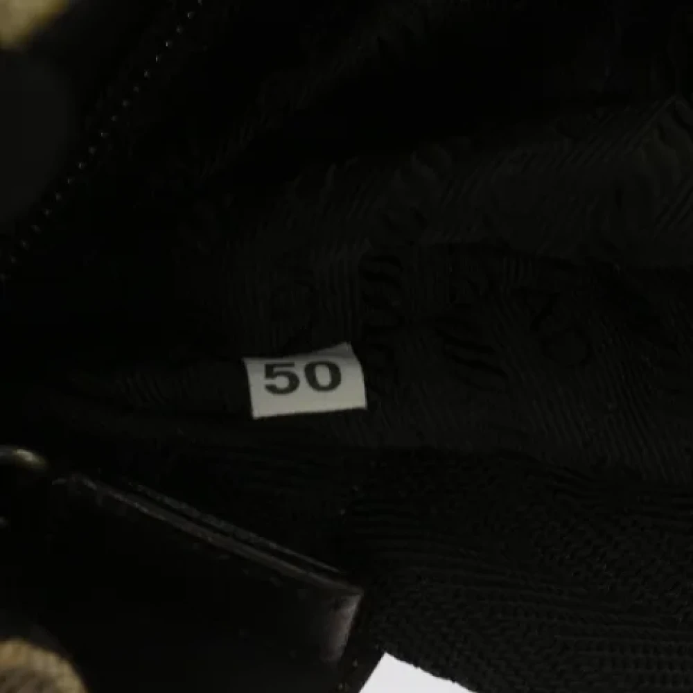Prada Vintage Pre-owned Canvas prada-bags Beige Dames