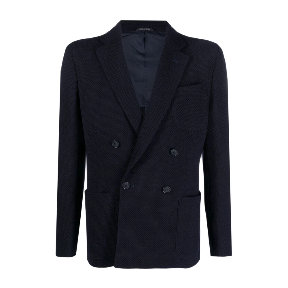 Giorgio Armani Stijlvolle Jas voor Mannen Blue Heren