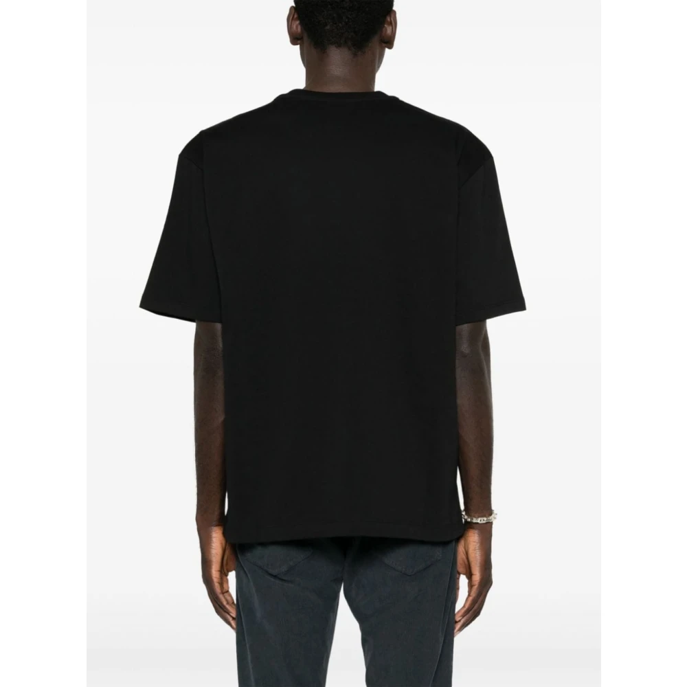 Fiorucci Zwart Katoenen Logo T-shirt Black Heren