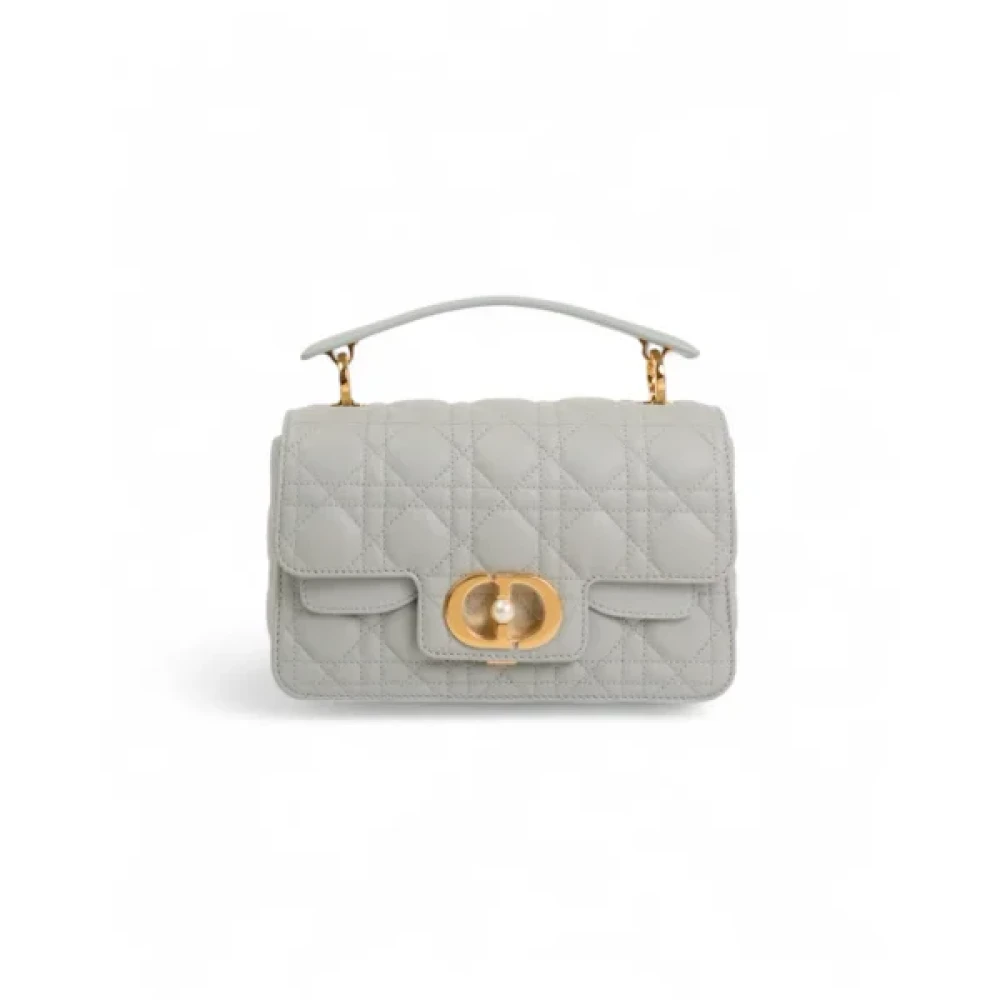 Dior Vintage Pre-owned Leather handbags Gray Dames