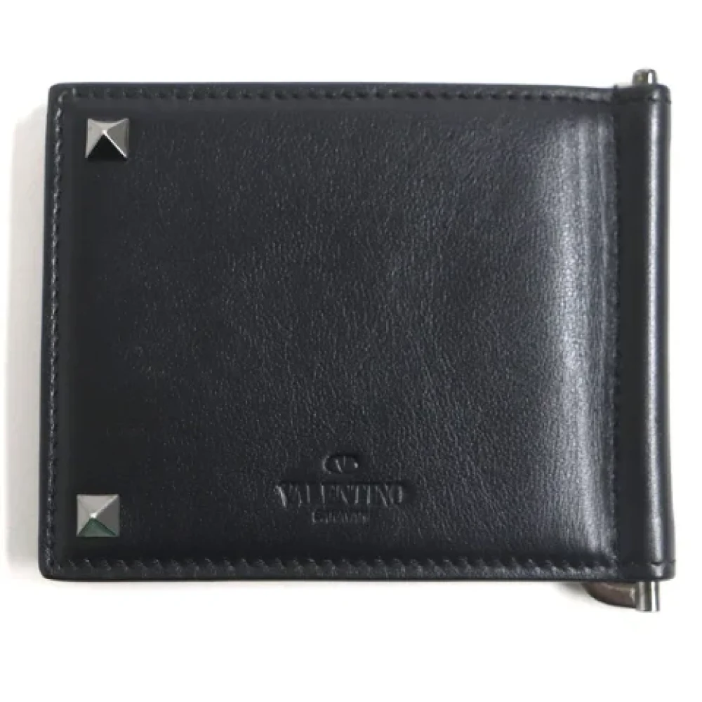 Valentino Vintage Pre-owned Leather wallets Black Dames