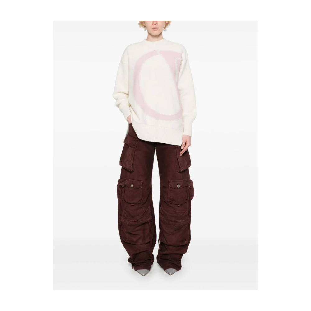 Off White Natuurlijk Logo Maxi Roze Trui White Dames
