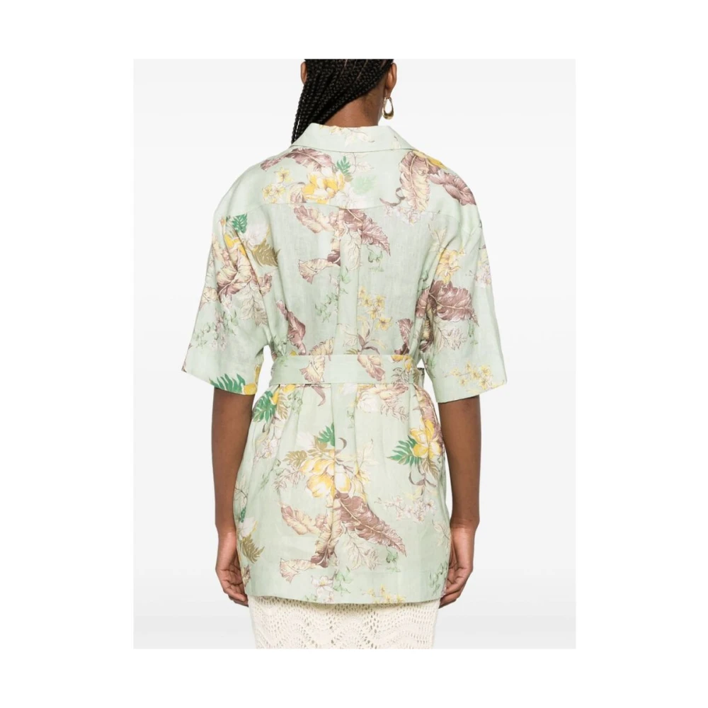 Zimmermann Bloemenprint V-Hals Shirt Multicolor Dames