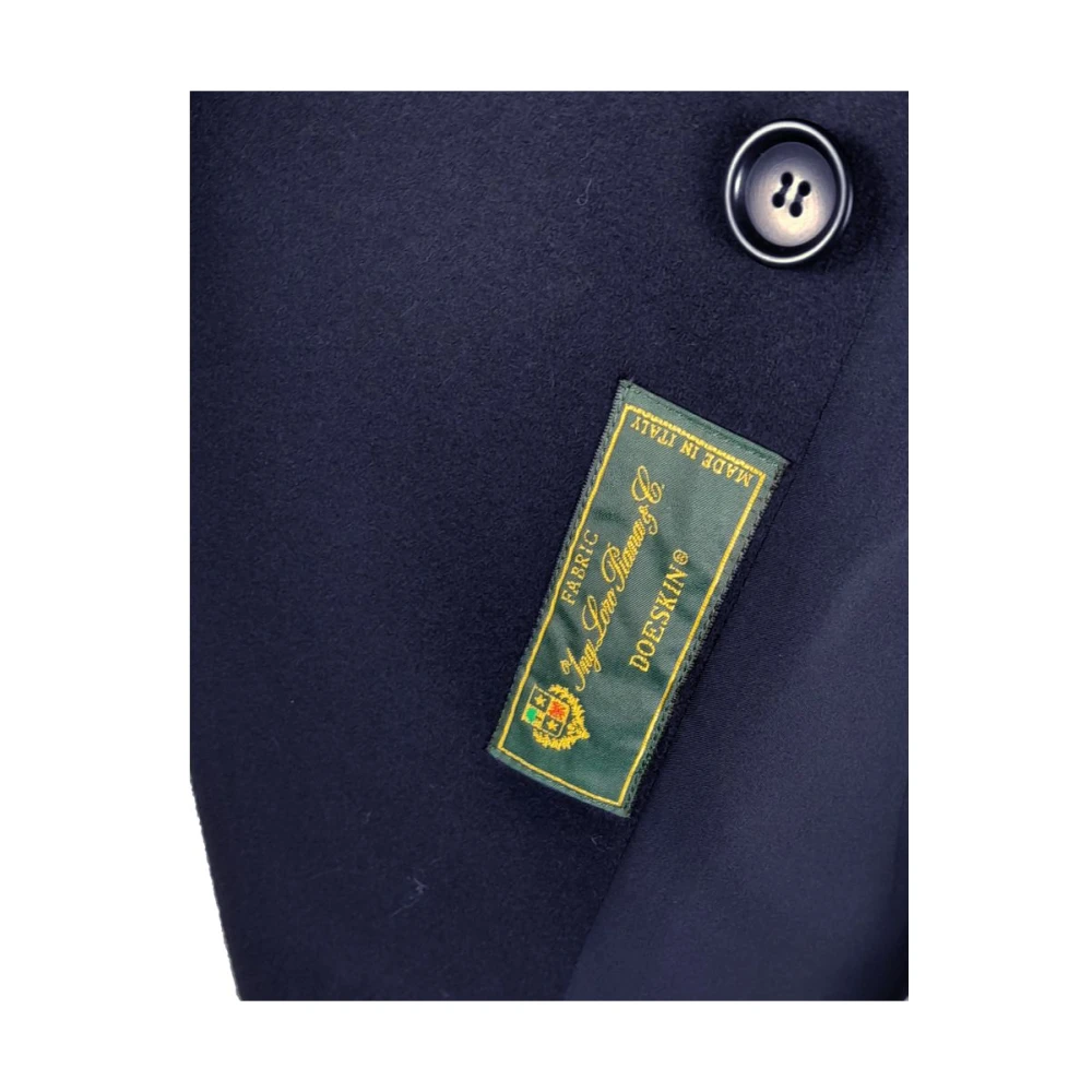 Made in Italia Blauwe Virgin Wool Double-Breasted Jas Blue Dames