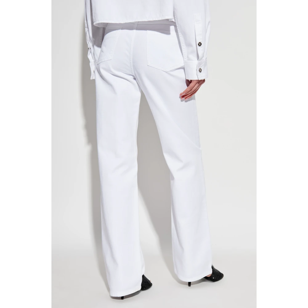 Versace Rechte pijp jeans White Dames