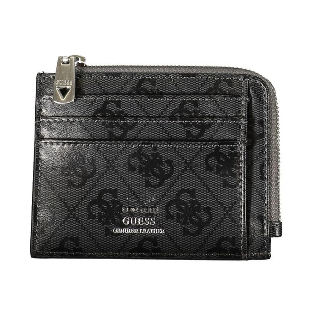 Guess Leren Portemonnee met Contrast Black Heren