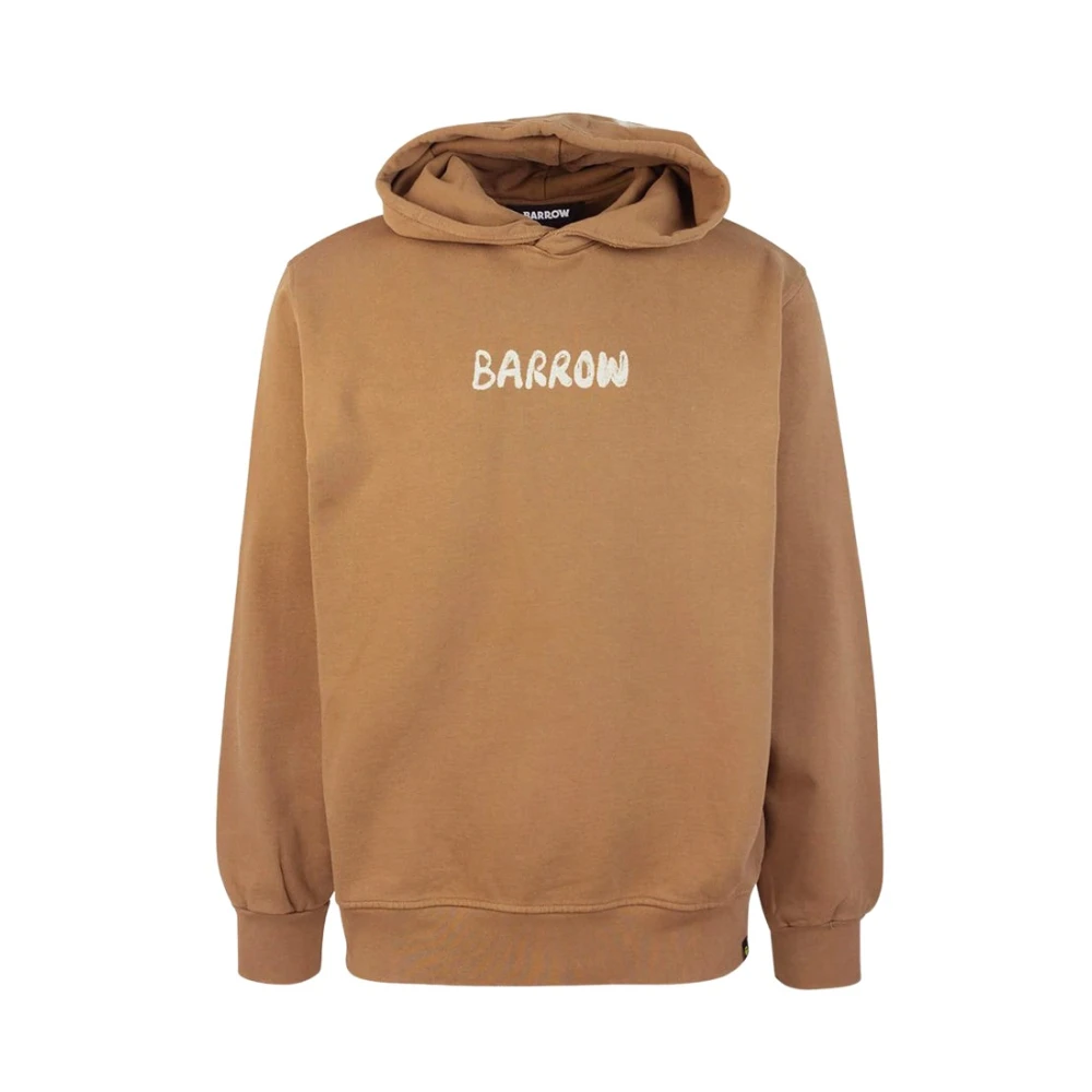 Barrow Hoodie met Voorzak en Logo Brown Heren