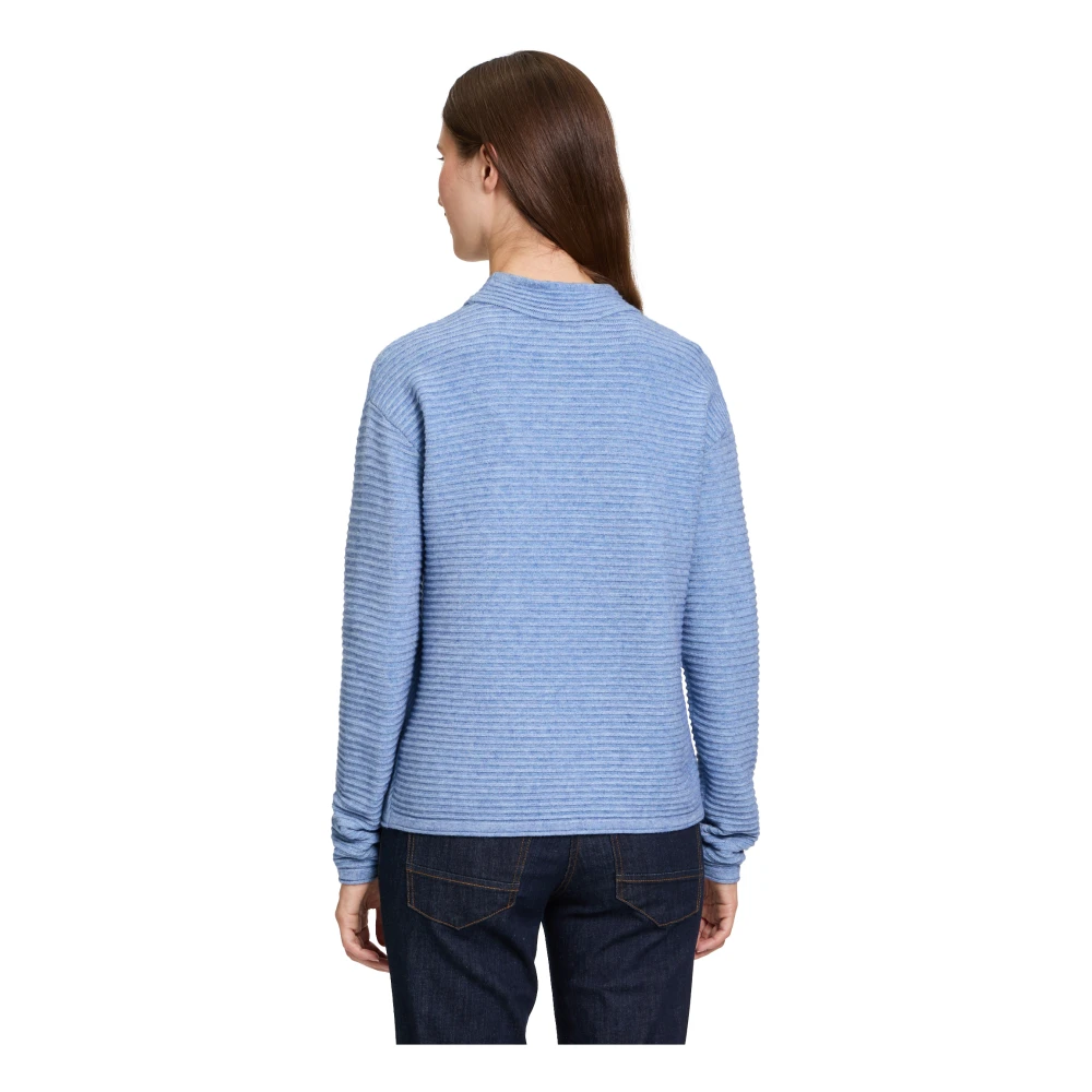 Betty Barclay Gebreide Trui met Ribbels Blue Dames