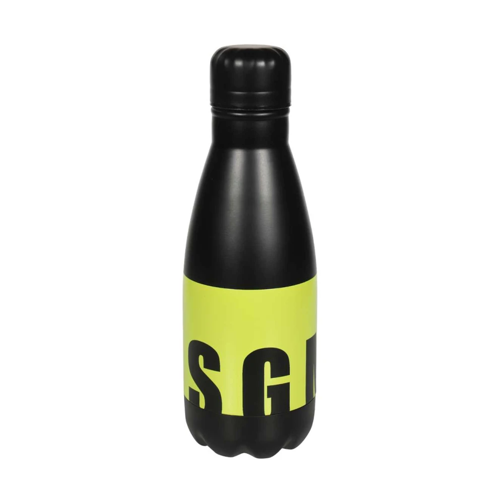 Msgm Stalen fles met voorlogo print Black Heren