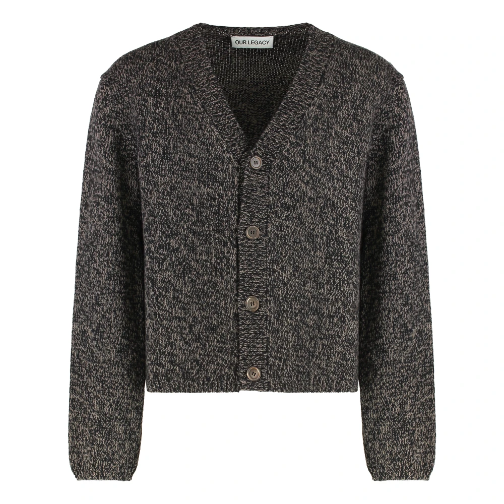 Our Legacy Men's Gray Cardigans, Xl, Academy Cardigan