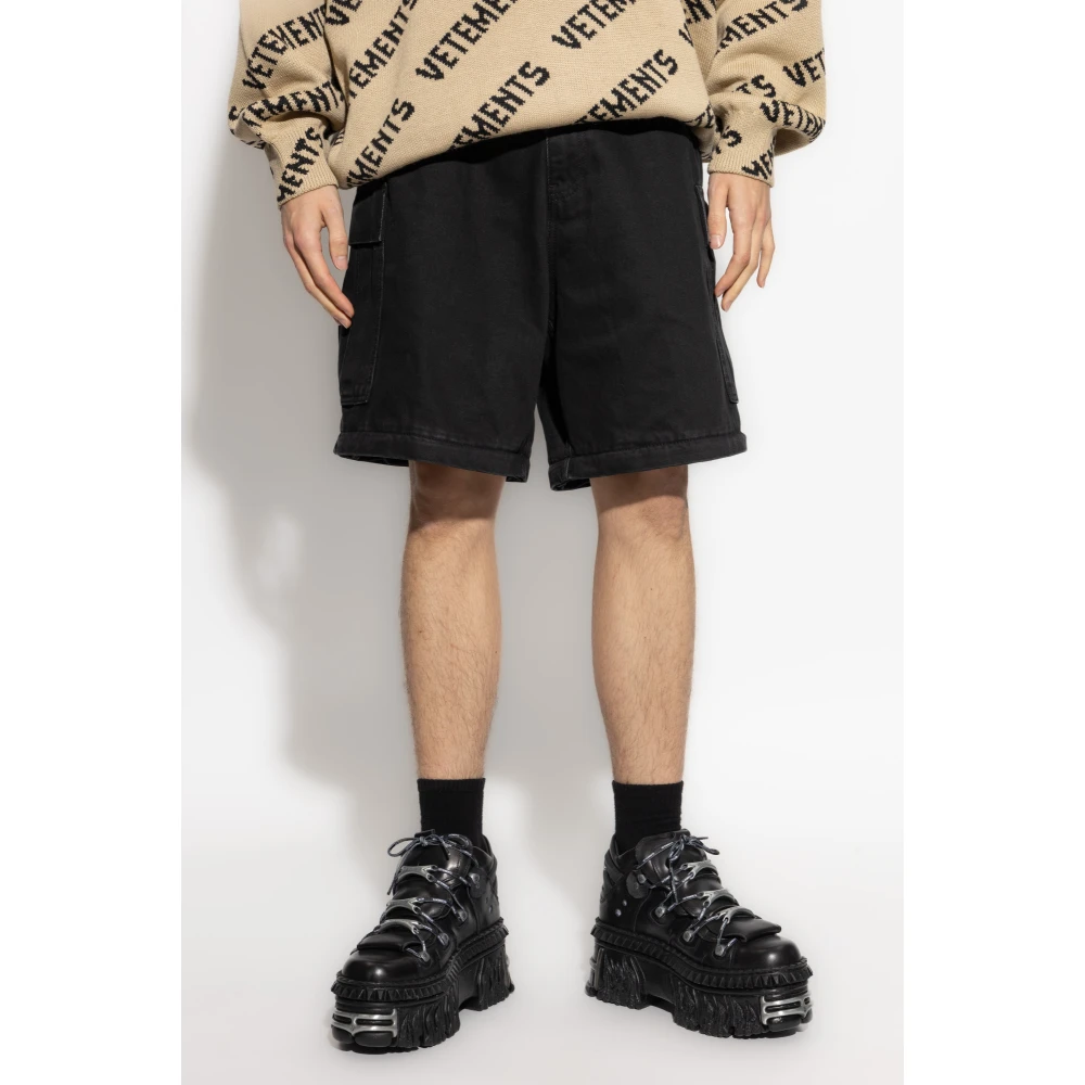 Vetements Jeans met zakken Black Heren