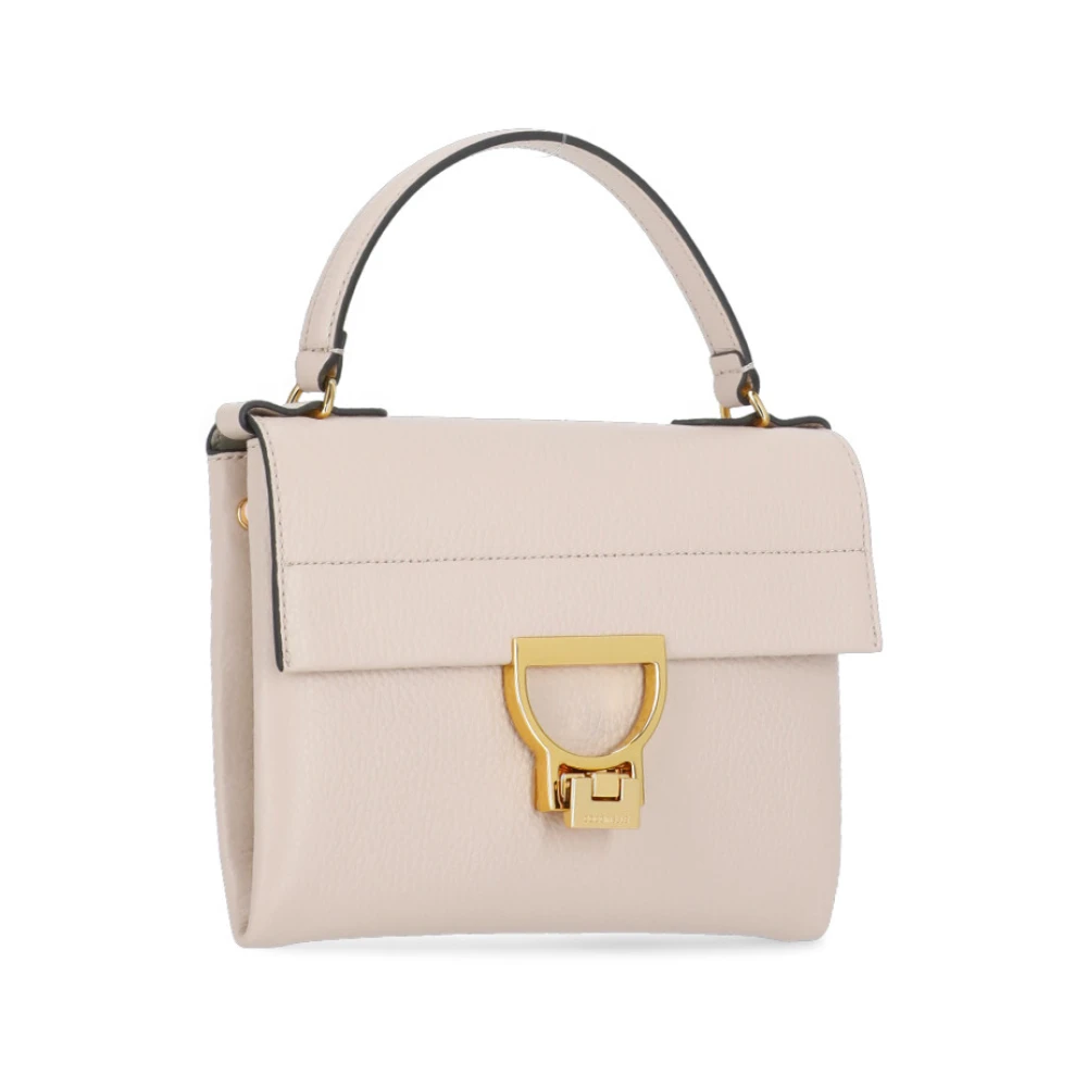 Coccinelle Roze Pebbled Leren Handtas voor Vrouw Pink Dames