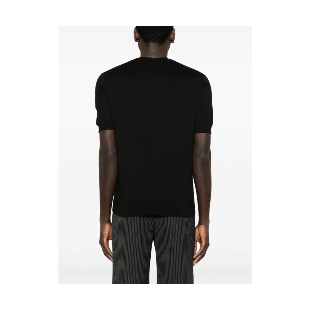 Ermenegildo Zegna Zwart Crew Neck T-shirt Black Heren