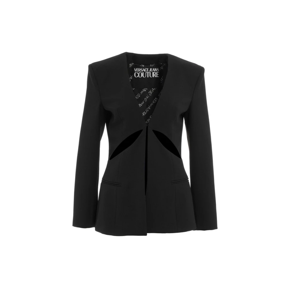 Versace Jeans Couture Modern blazer med cut-out detaljer Black, Dam