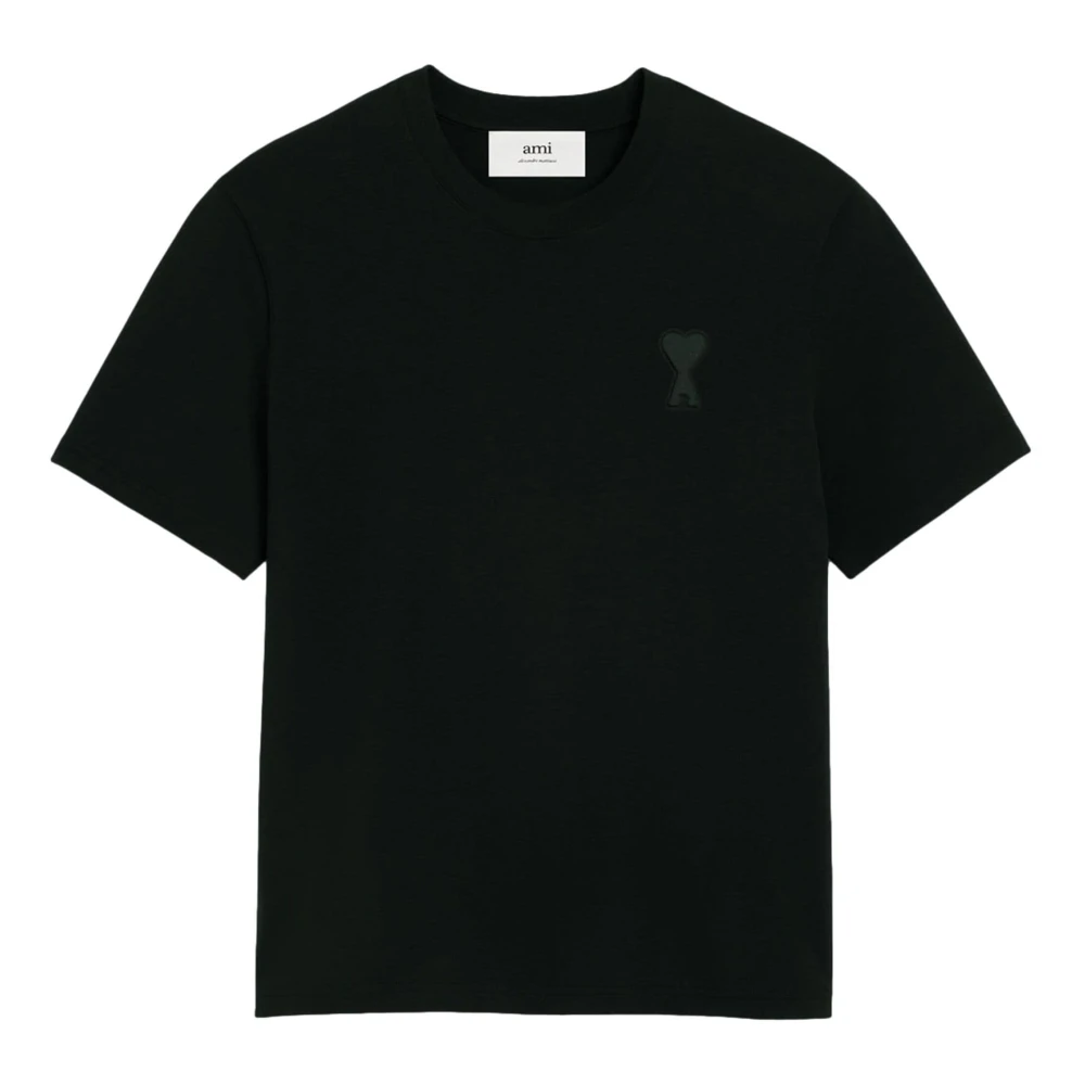 Ami Paris Hart Print T-Shirt Black Heren