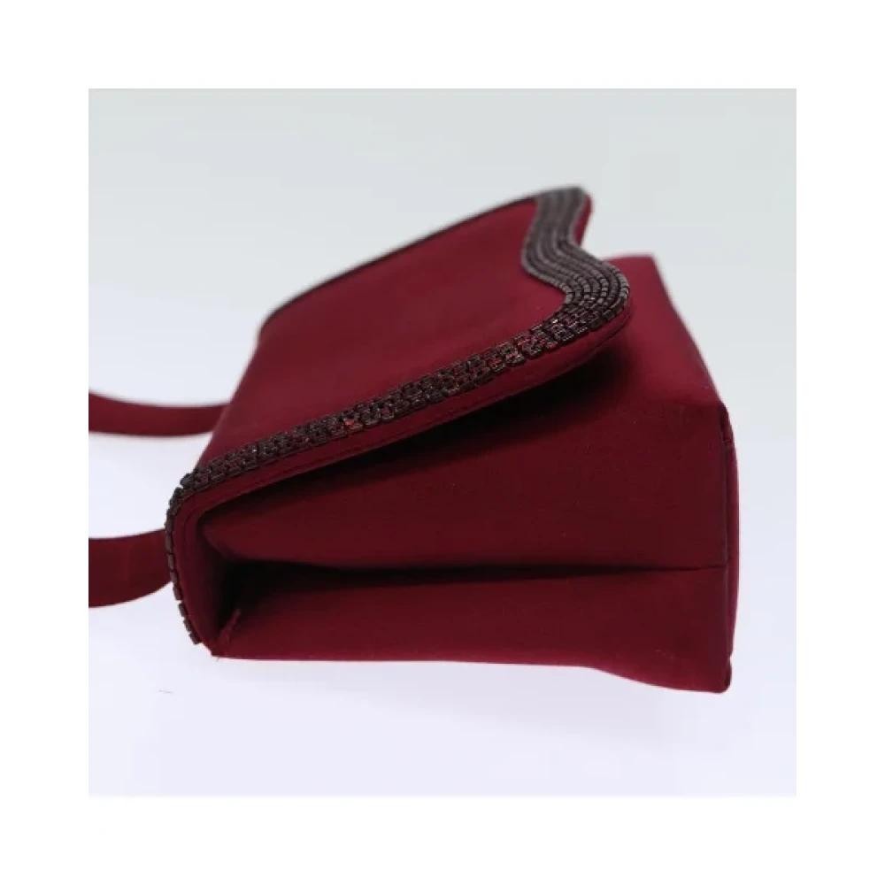 Chanel Vintage Pre-owned Satin chanel-bags Red Dames