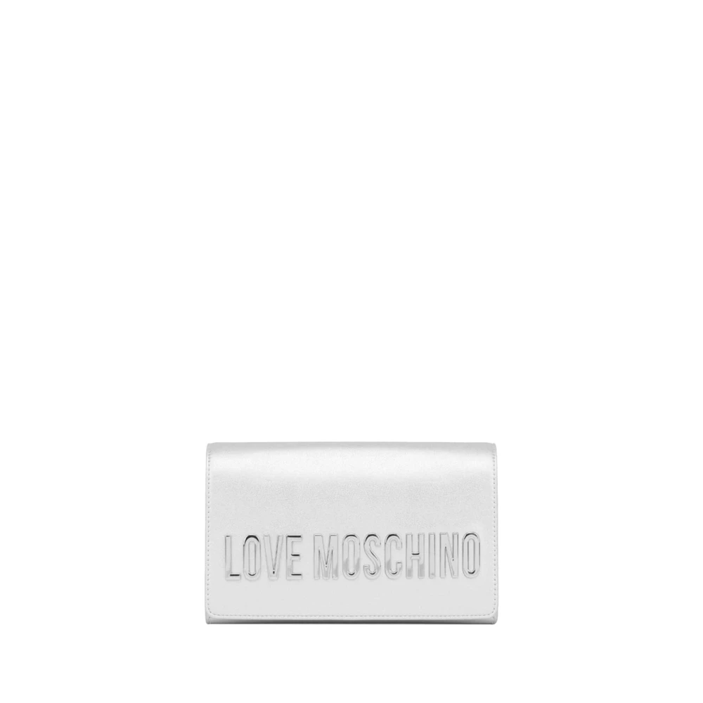 Moschino Zilveren Schoudertas Chic en Modieus Gray Dames
